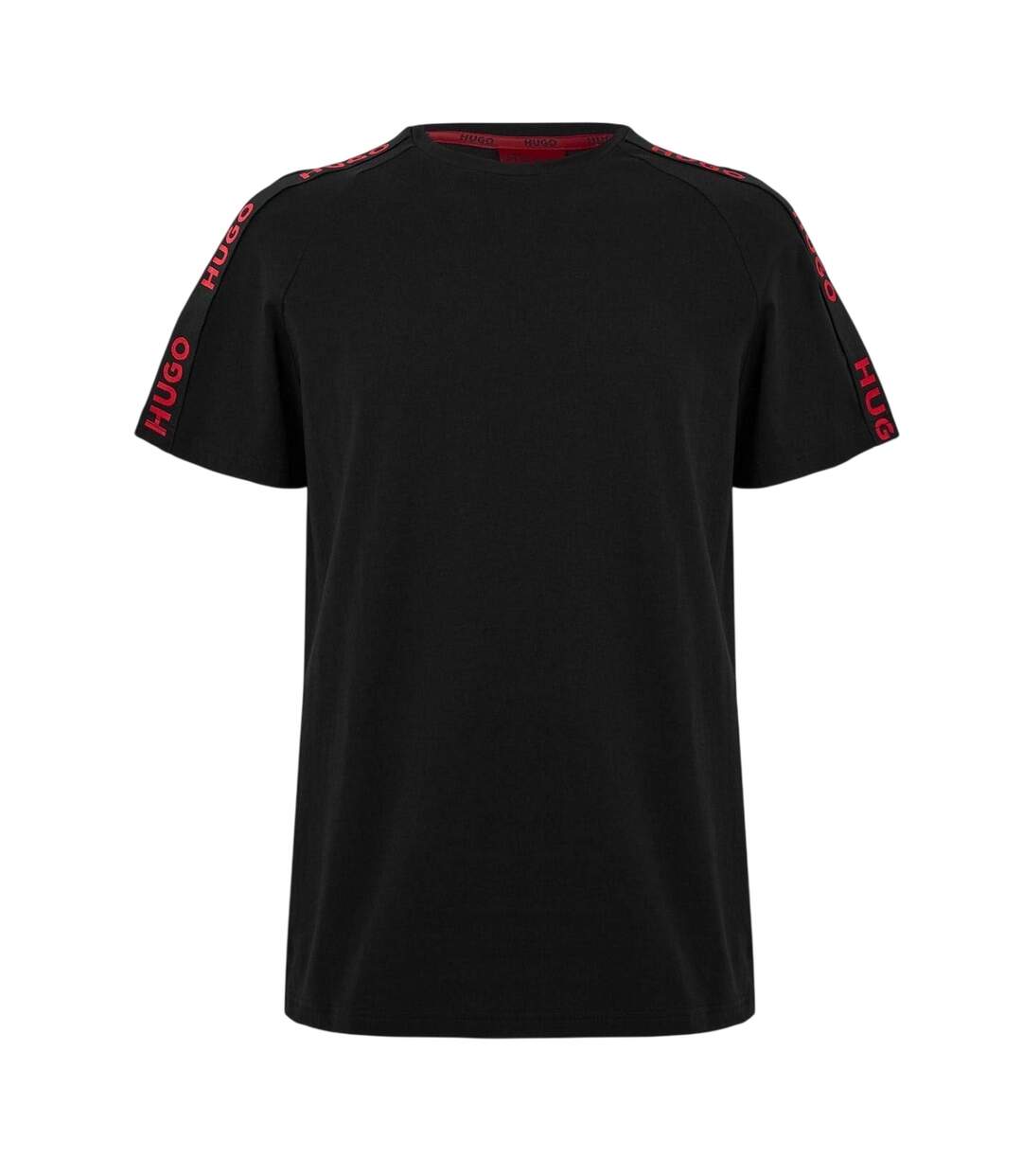 Mens Logo Taped T-shirt Black Hugo-2