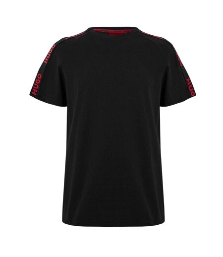 Mens Logo Taped T-shirt Black Hugo