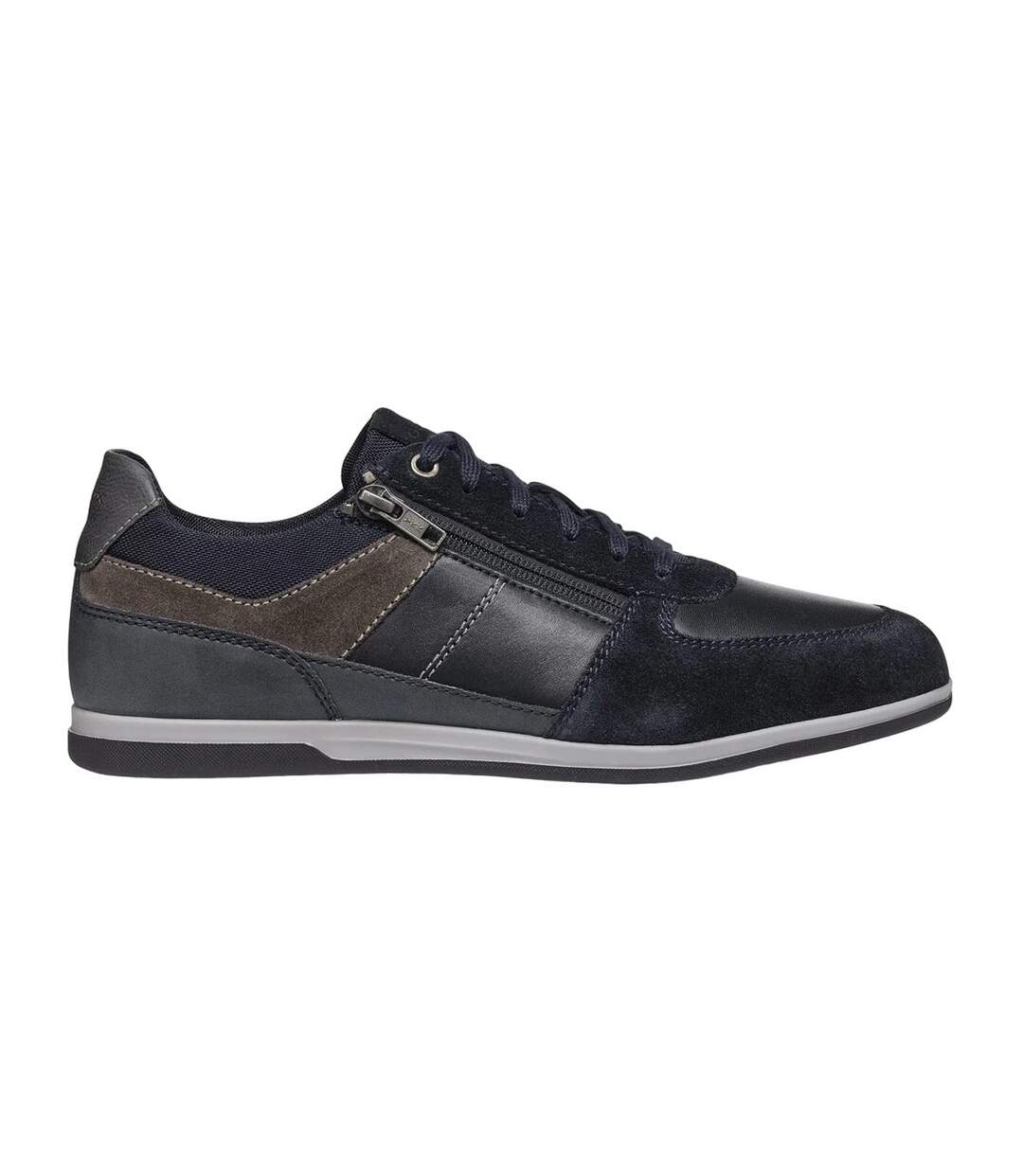 Mens u renan b suede trainers navy/grey Geox-3