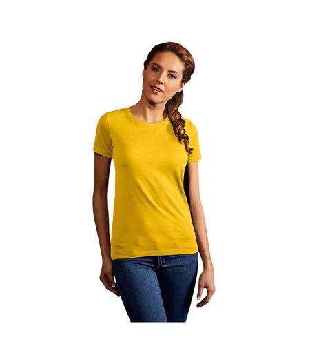 T-shirt Premium Femme Jaune Or Promodoro