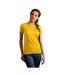T-shirt Premium Femme Jaune Or Promodoro-1