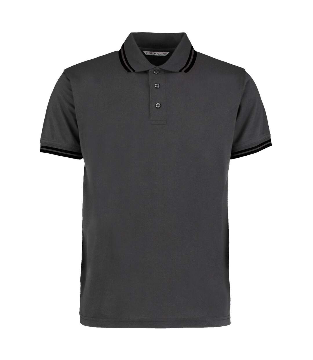 Polo homme charbon / noir Kustom Kit Kustom Kit