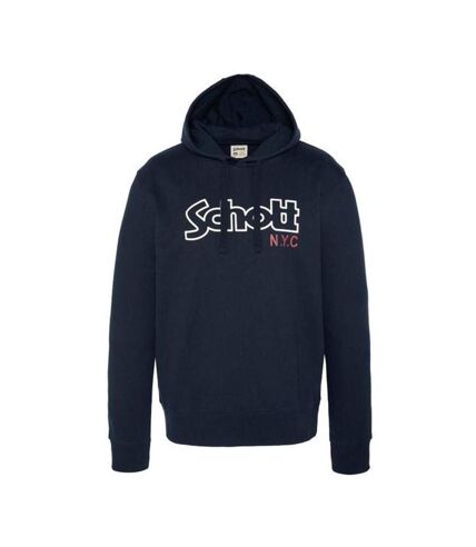 Sweat à capuche Marine Homme Schott Vintage - L