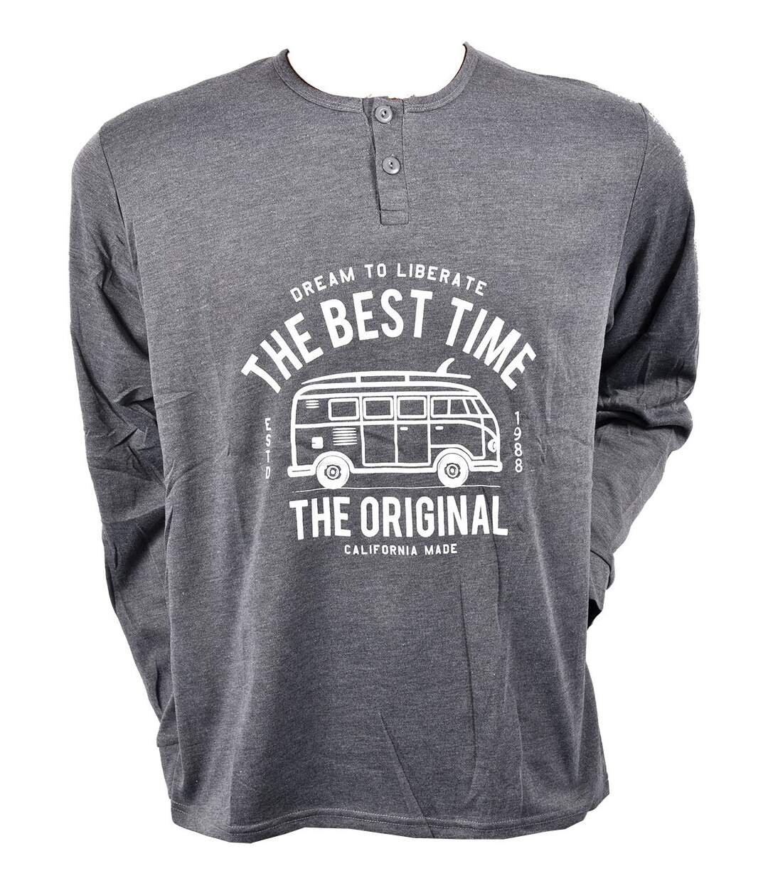 Pyjama Homme Long SWEET SECRET C2710 VAN LIFE GRIS-2