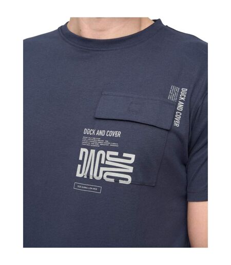 Mens trentflax t-shirt dark navy Duck and Cover