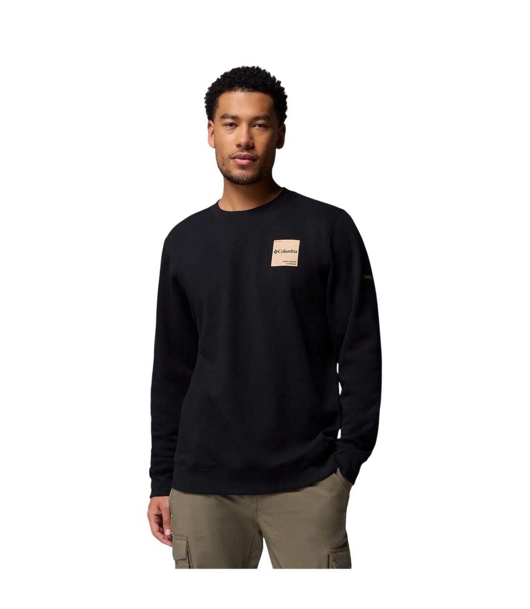 Mens Trek Crew Neck Sweatshirt Black Columbia-2