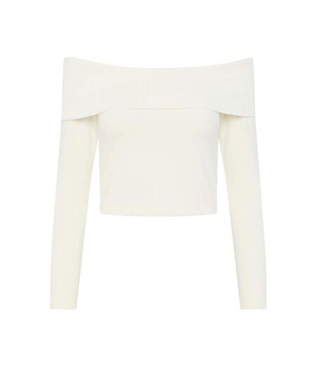 T-Shirt manches longues blanc femme pieces lenda