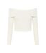 T-Shirt manches longues blanc femme pieces lenda-1