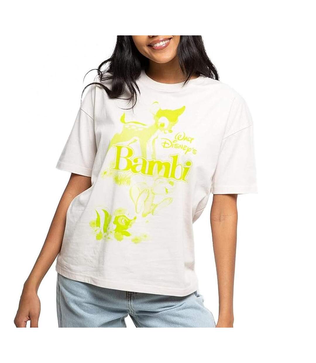 T-Shirt beige femme disney bambi pale-1