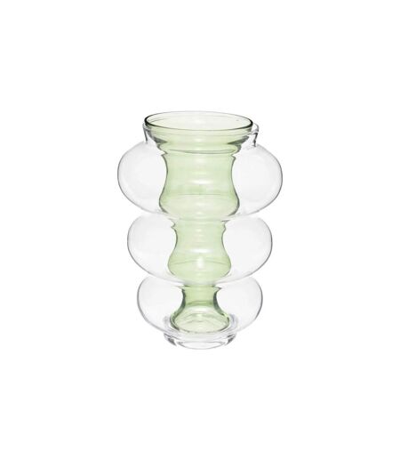 Vase Double en Verre Matali 36cm Vert
