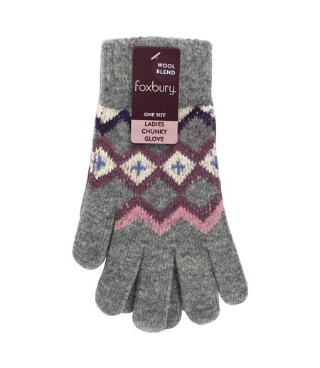 Ladies Wool Gloves | Winter Cute Fairisle Gloves for Cold Weather