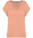T-shirt loose à col V écoresponsable - Femme - PAT312 - orange abricot-2