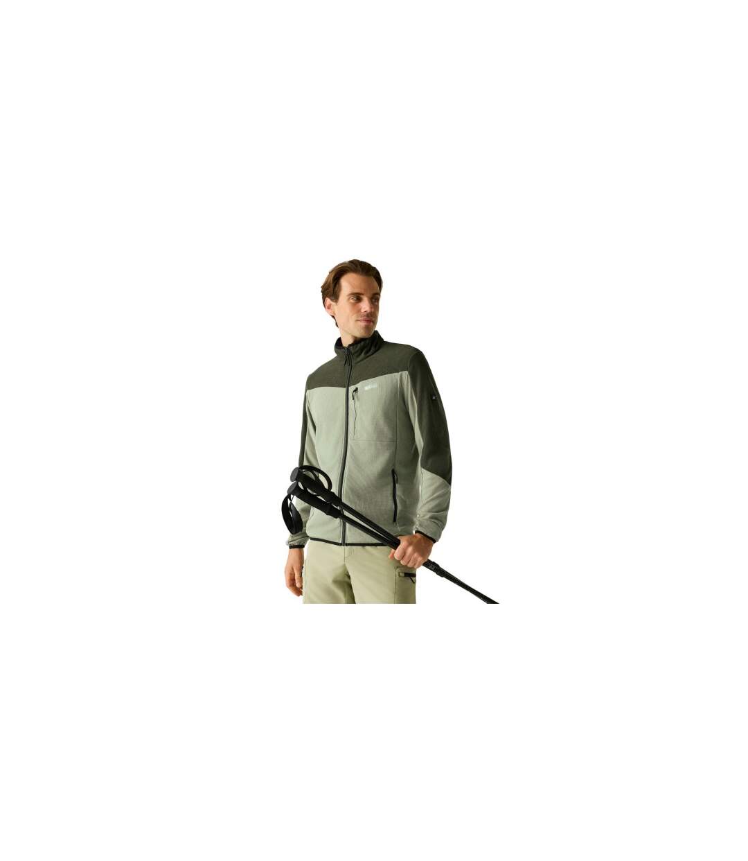 Veste Polaire Freesdale Homme Sauge Clair Kaki Foncé Regatta-1