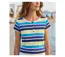 Tee-shirt Mayflower Diwane2 style marinière : le classique boutonné 100% coton-1