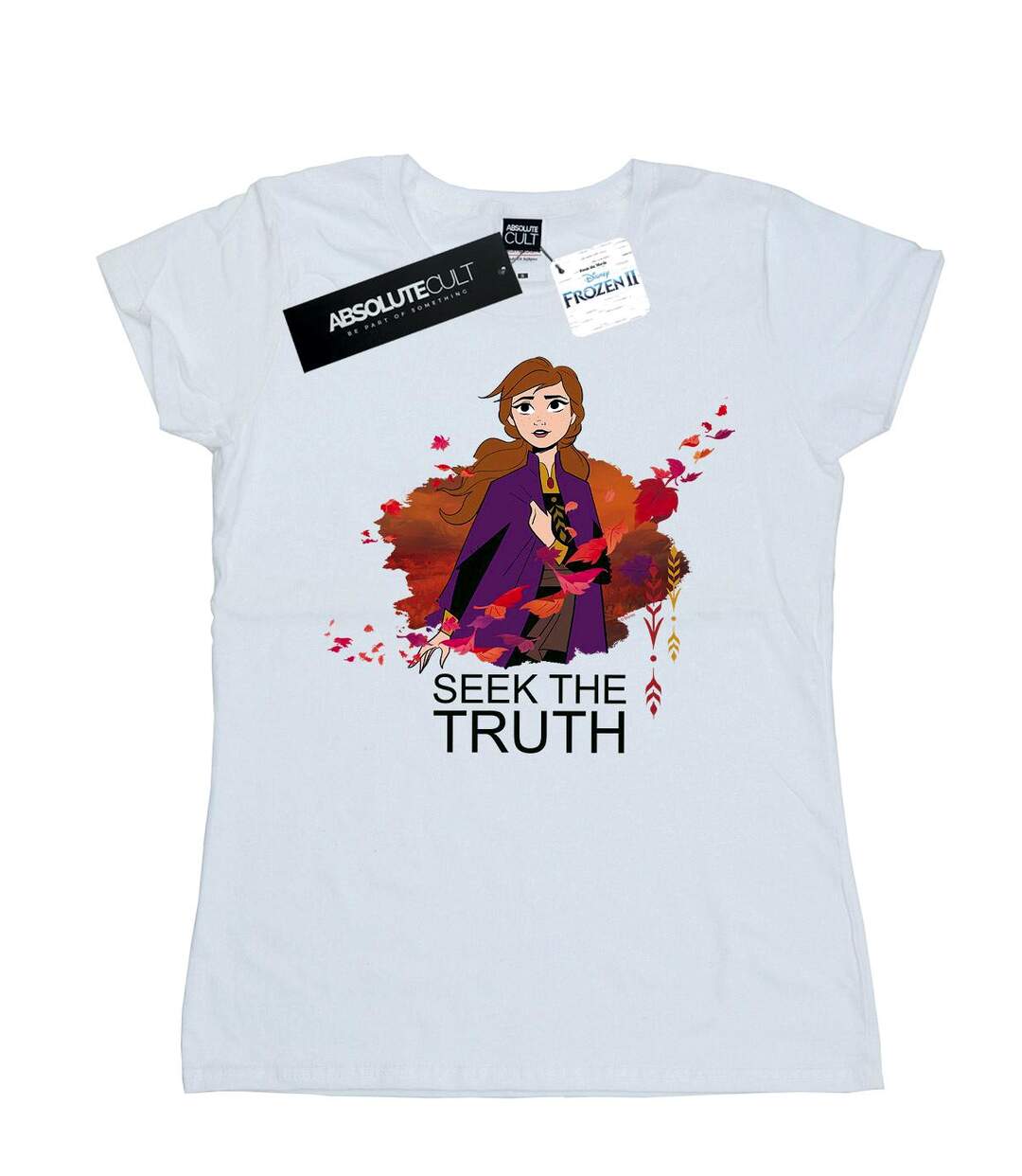 Disney Womens/Ladies Frozen 2 Anna Seek The Truth Wind Cotton T-Shirt (Blanc) - UTBI21822-1