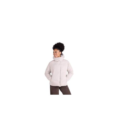Womens/ladies Tess Cropped Down Jacket Cream Animal