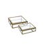 Lot de 2 Boîtes à Bijoux en Verre Stylish 18cm Or-1