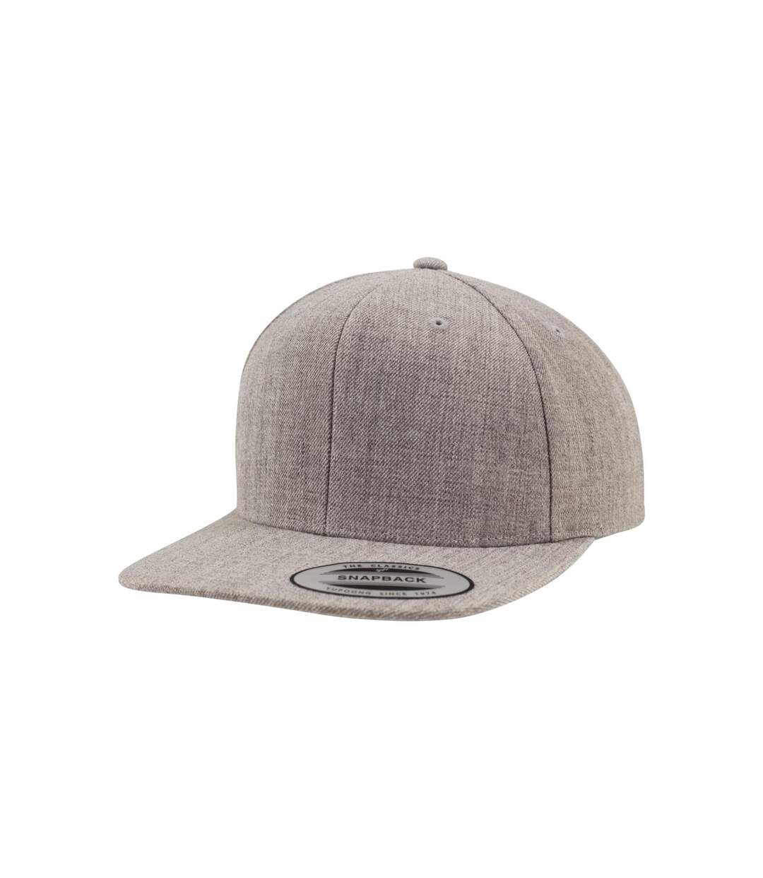 Unisex Adult Classic Snapback Cap Heather Grey Flexfit-2