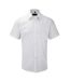 Russell Mens Short Sleeve Herringbone Work Shirt (White)
