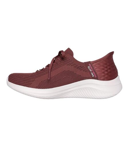 Womens/ladies ultra flex 3.0 brilliant path shoes burgundy Skechers