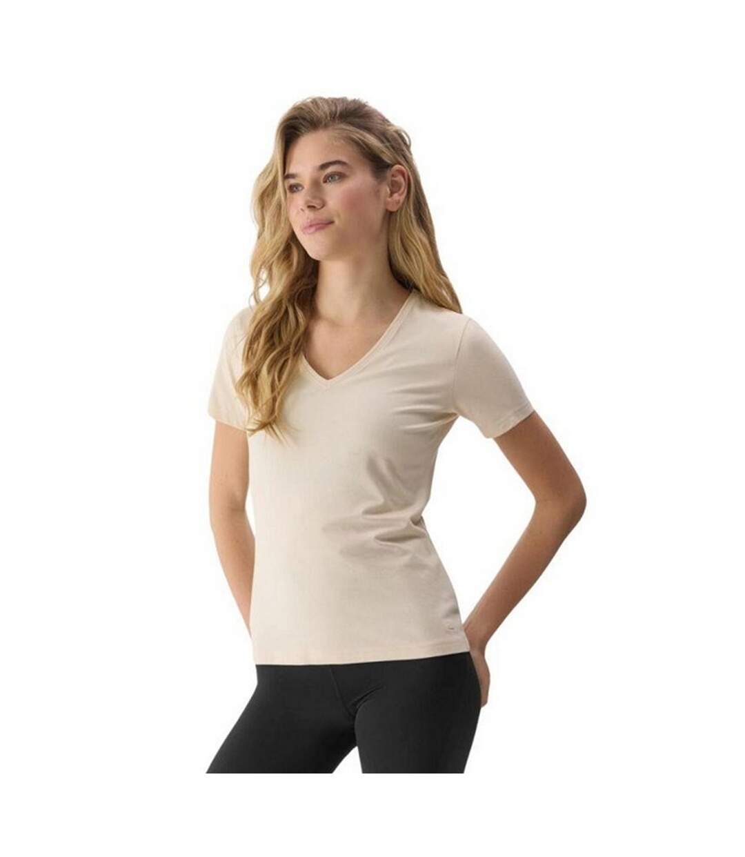 T-shirt Wss24ttshf1359 Femme Beige 4F-2
