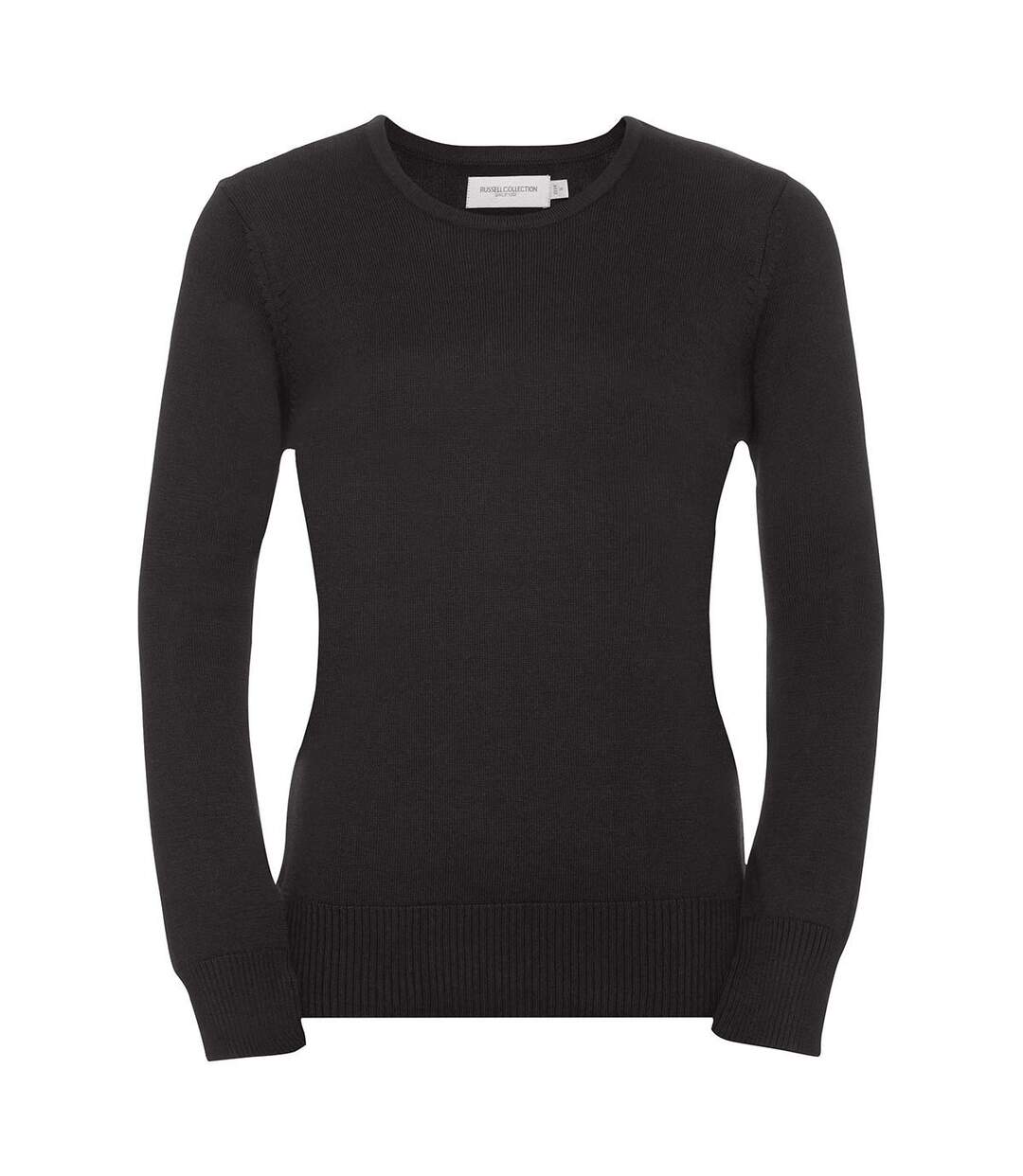 Russell Collection Ladies/Womens V-Neck Knitted Pullover Sweatshirt (Charcoal Marl) - UTBC1011-1