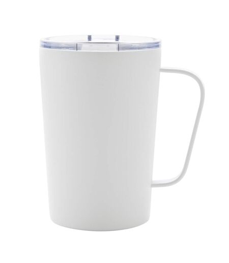 Modern recycled stainless steel mug with lid one size white XD Collection