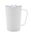 Modern recycled stainless steel mug with lid one size white XD Collection-1