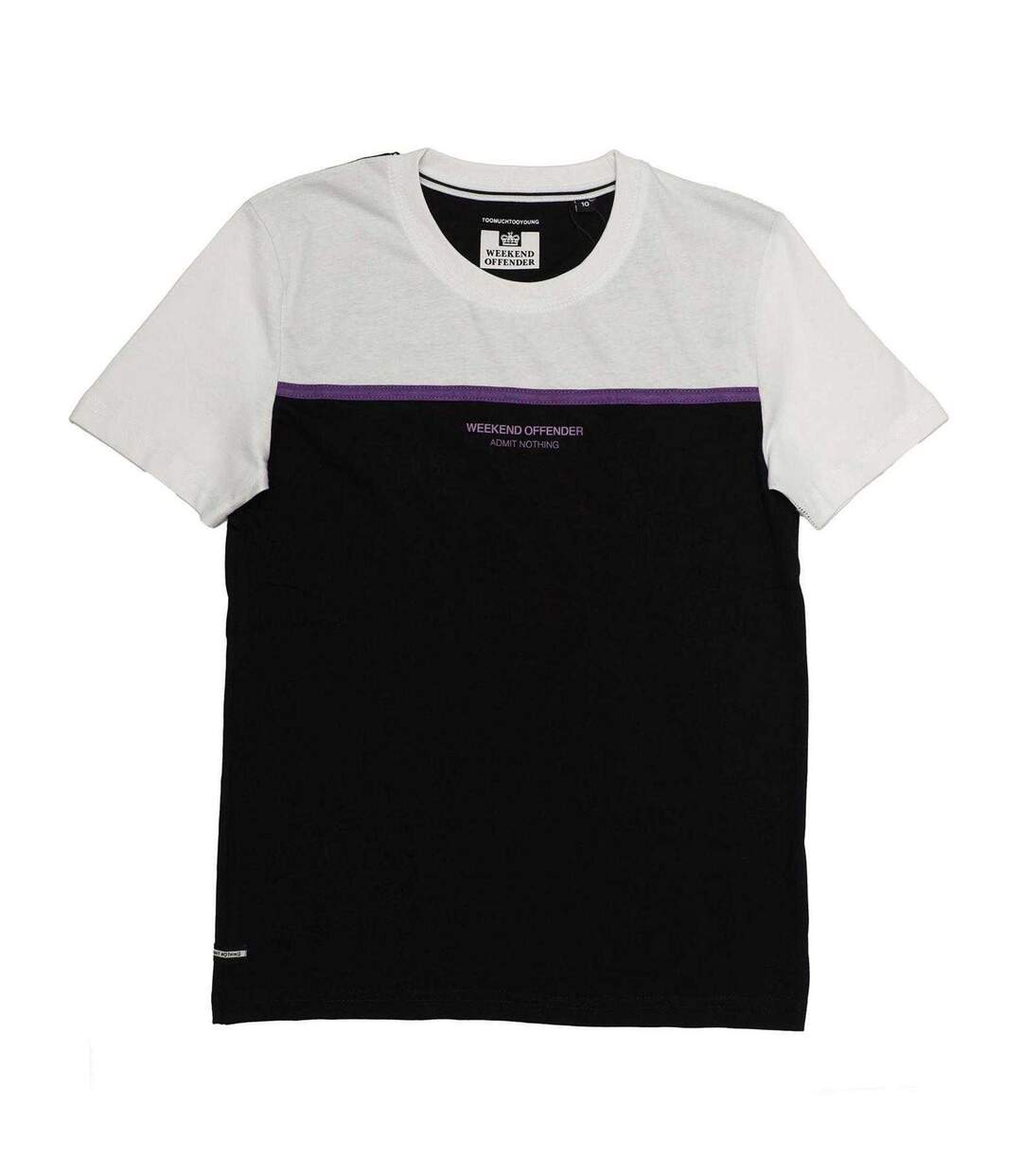 T-shirt Motif/style Blocs De Couleurs Studio Femme Noir Blanc Weekend Offender-1