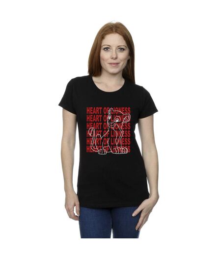 Disney T-shirt en coton Femme/Ladies The Lion King Heart Of A Lioness (Noir) - UTBI25225