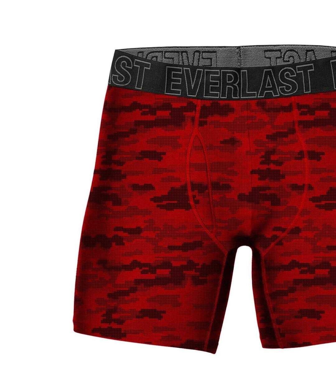 Mens Camouflage Flexible Boxer Briefs Red Black Everlast-3