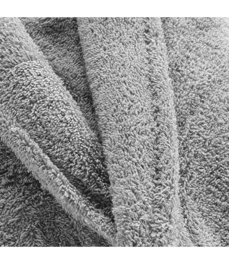 Peignoir Col Châle en Coton Tendresse Gris Perle