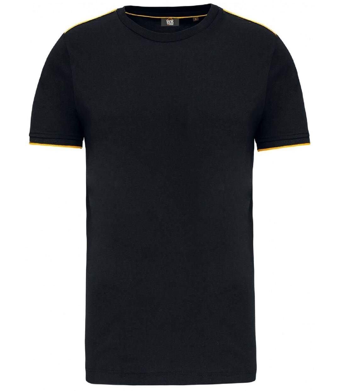 T-shirt professionnel DayToDay pour homme - WK3020 - noir et jaune