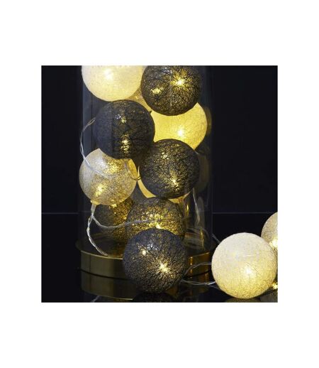 Paris Prix - Guirlande Lumineuse Led boule 360cm Bleu & Gris