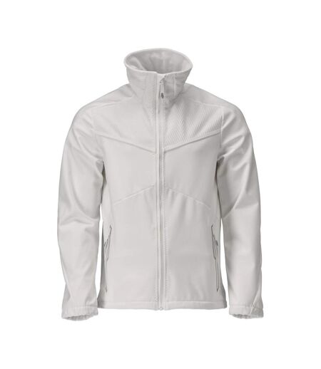 Mens Customised Soft Shell Jacket White Mascot