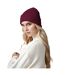 Original cuffed organic cotton beanie burgundy Beechfield