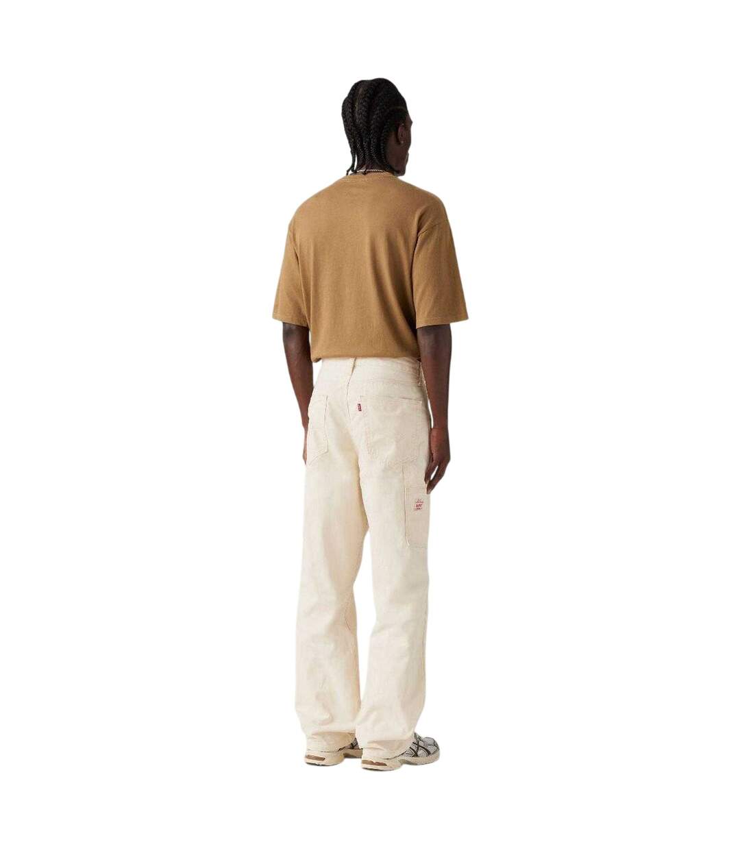 Mens Denim Carpenter Mid Rise Jeans Ecru Levis-3