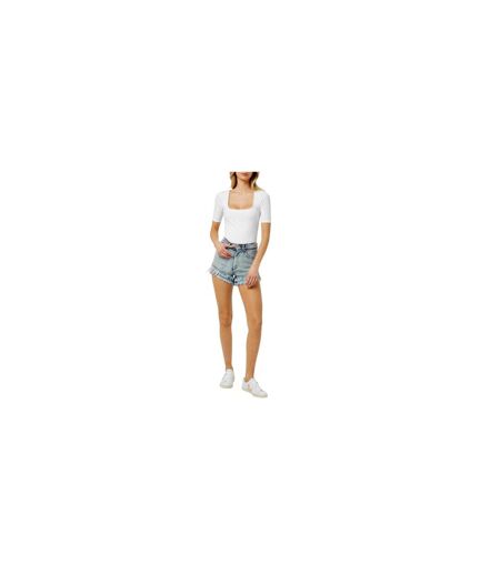 Womens/ladies Esplar Leather Flat Trainers White Veja
