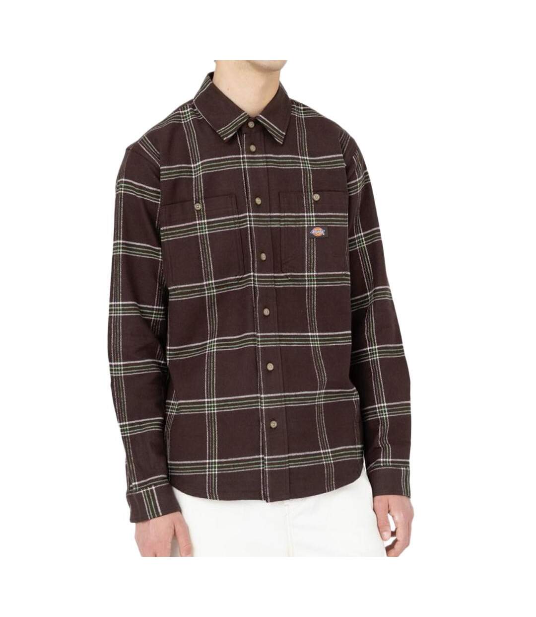 Chemise Marron/Vert Homme Dickies Warrenton - L