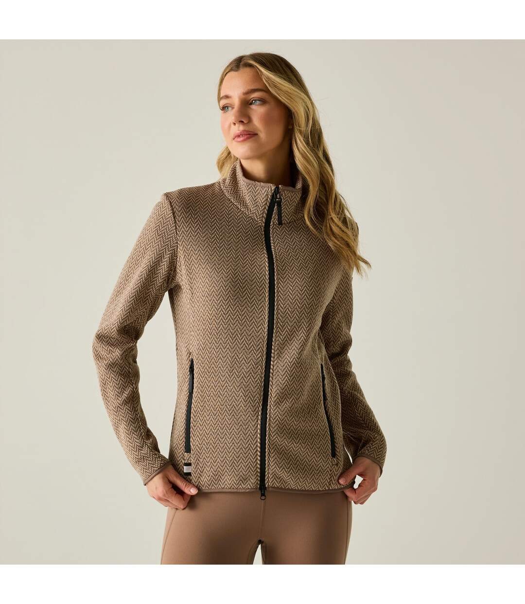 Veste Polaire Elzie Femme Marron Foncé Taupe Clair Regatta-1
