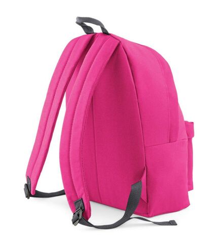 Fashion backpack / rucksack 18 litres one size true pink/graphite Bagbase