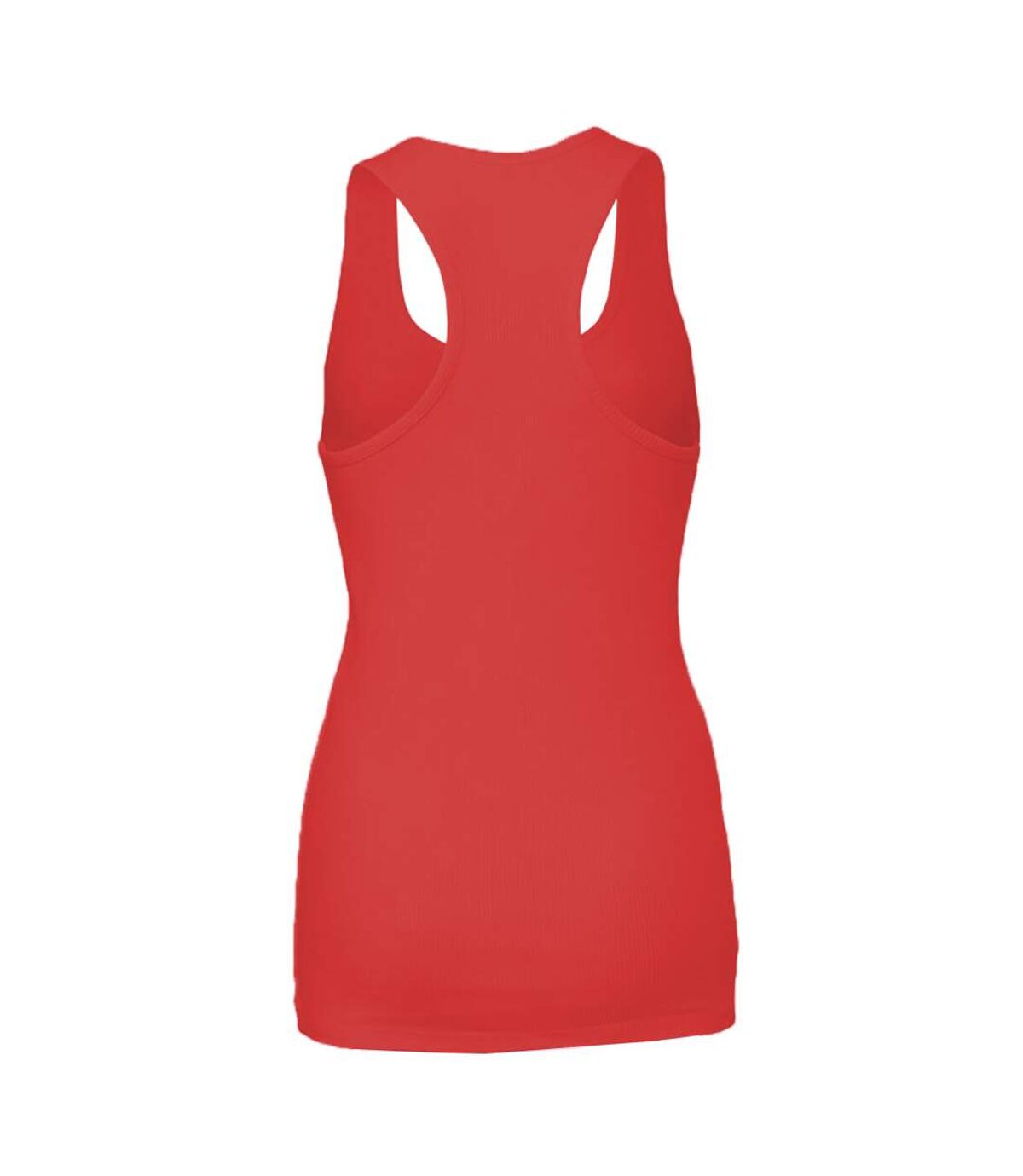 Bella + Canvas Womens/Ladies Racerback Longer Length Tank Vest Top (Red)