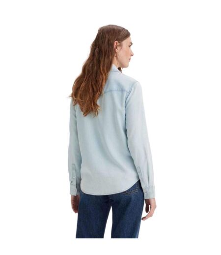 Womens/ladies Iconic Western Shirt Light Blue Levis