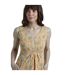 Womens/ladies indus printed jersey tunic deep amber Weird Fish-4