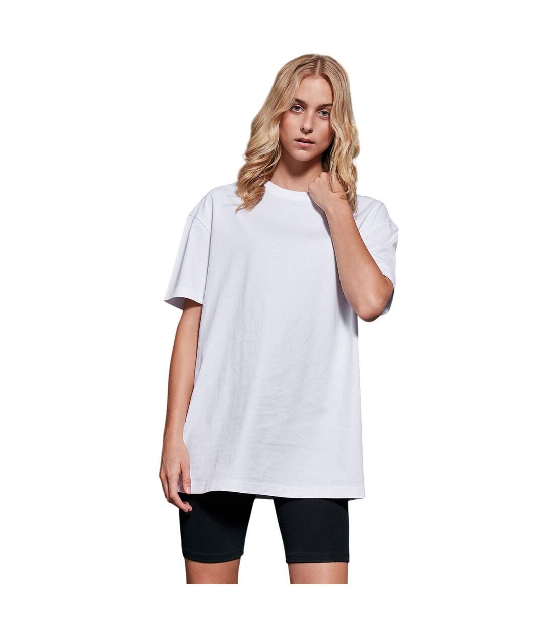 T-shirt Motif/style Uni Femme Blanc Build Your Brand-1