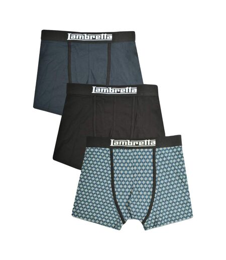 Boxers Target Homme Bleu Marine Argenté Noir Lambretta