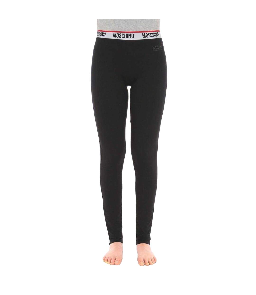 Legging Motif/style Bande Femme Noir Moschino-1