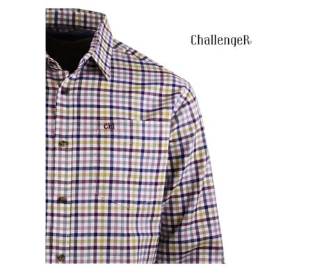 CHALLENGER TINTIN1 - Chemise à carreaux en Coton gratté pour un confort thermique optimal