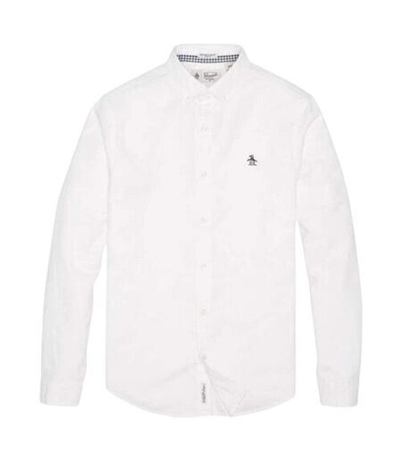 Chemise Manches Longues Sticker Pete Homme Blanc Vif Original Penguin