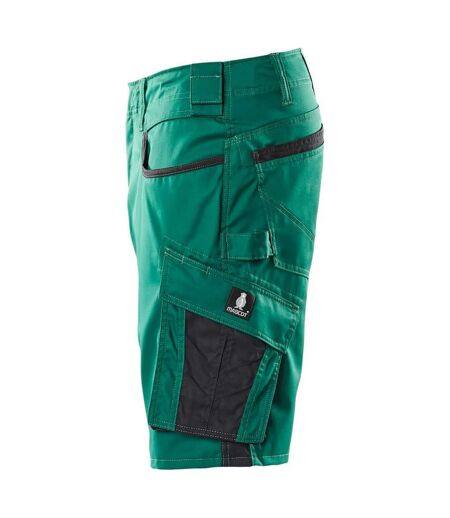 Mens Unique Work Shorts Green Black Mascot
